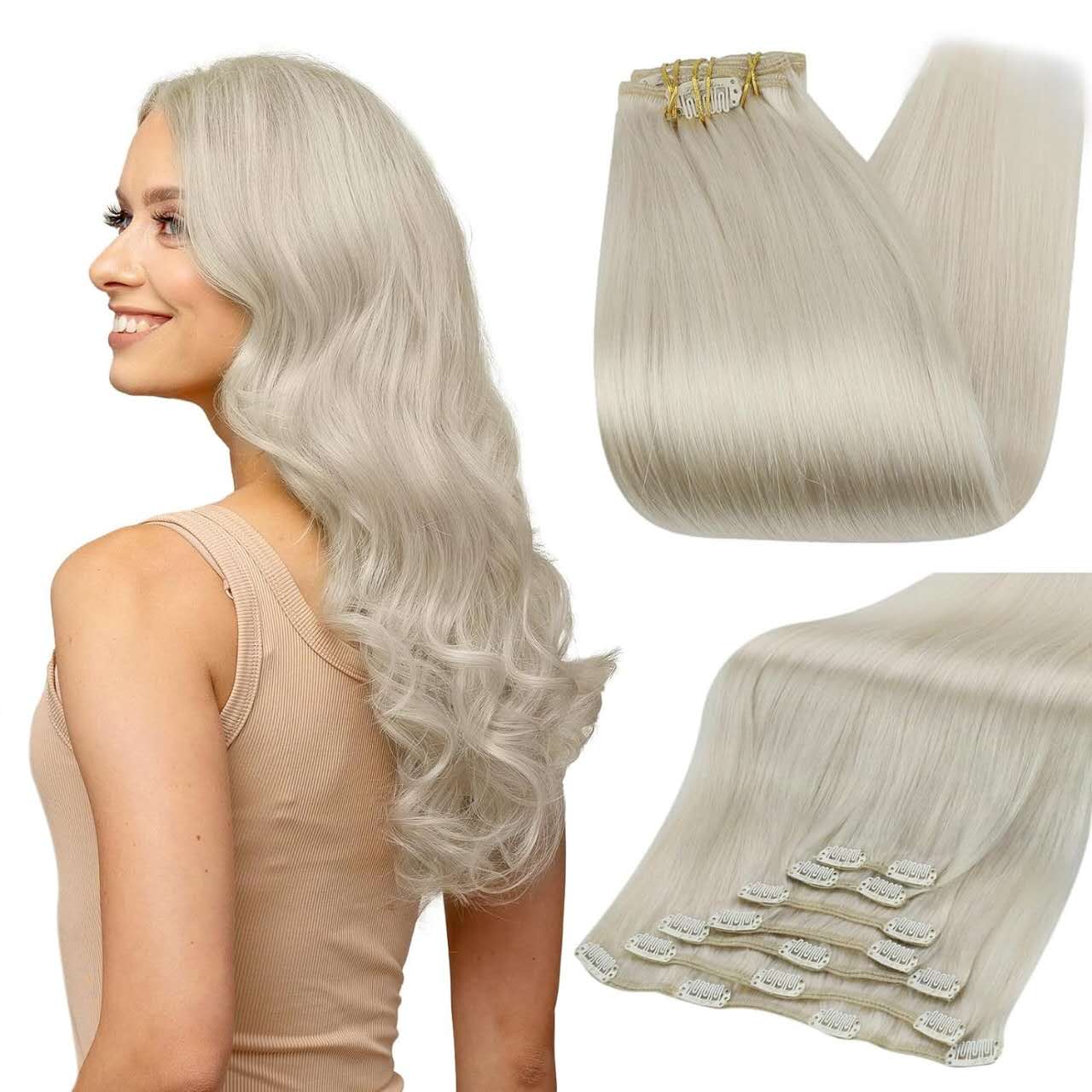 Center Wig Asian Raw Hair Straight Clip In Hair Extensions