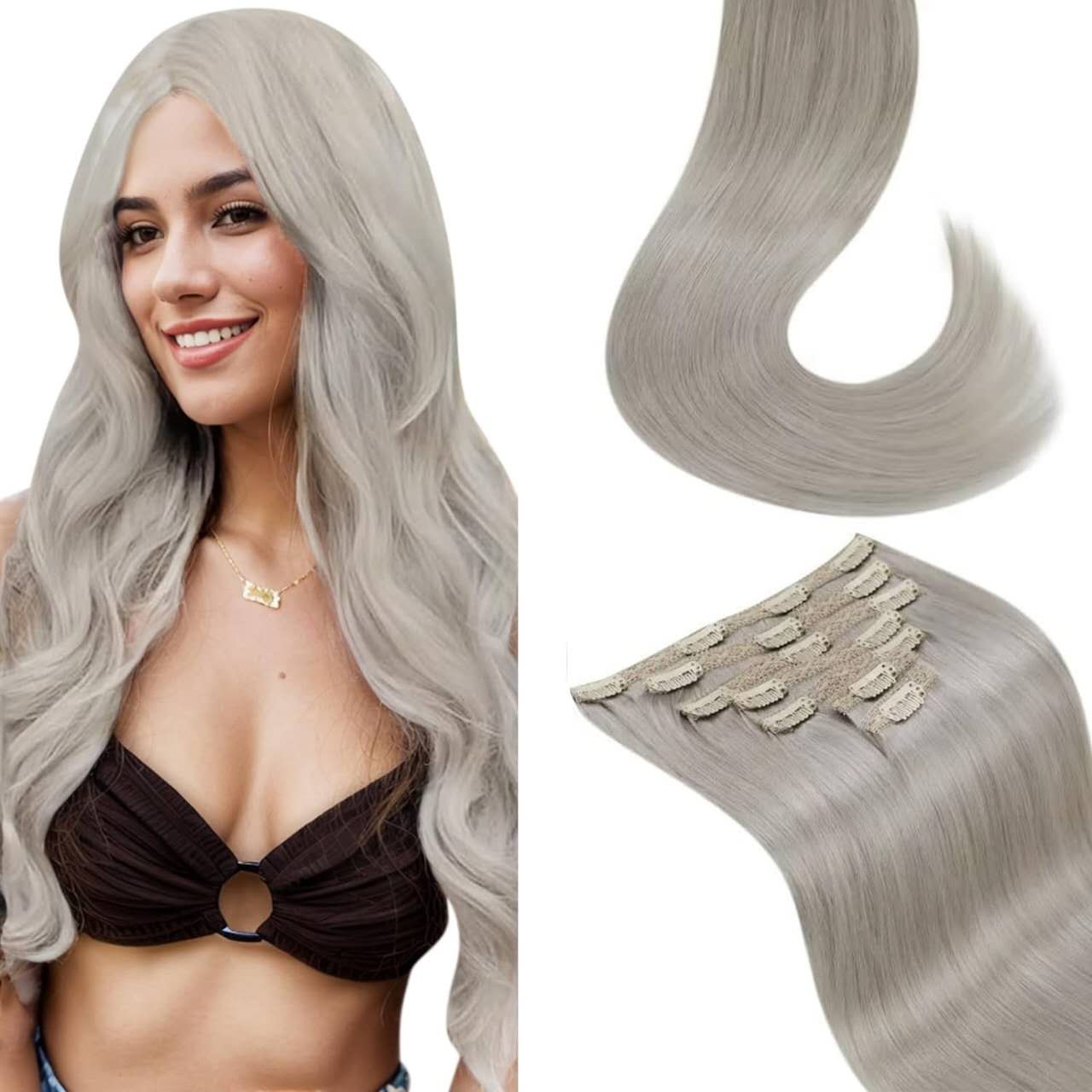 Center Wig Asian Raw Hair Straight Clip In Hair Extensions