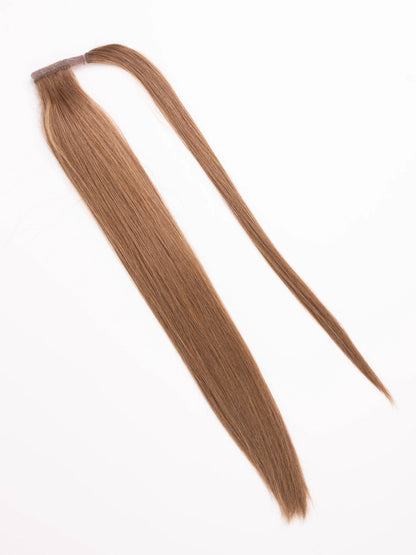 Center Wig Asian Raw Hair Straight Ponytail Hair Extensions