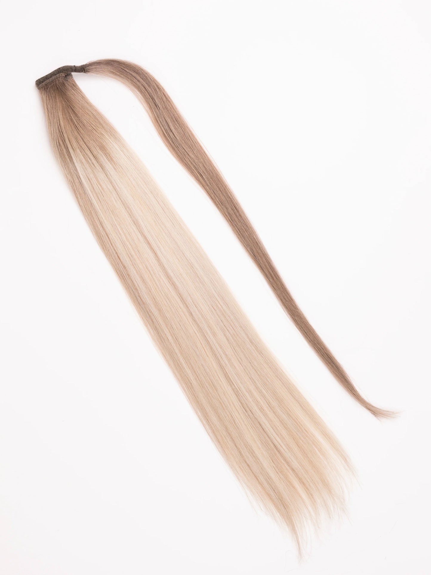 Center Wig Asian Raw Hair Straight Ponytail Hair Extensions