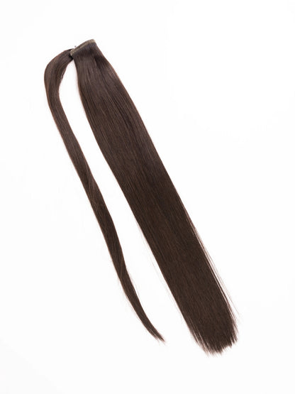 Center Wig Asian Raw Hair Straight Ponytail Hair Extensions