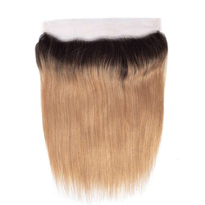 Center Wig Remy Hair 13x4 Color Frontal