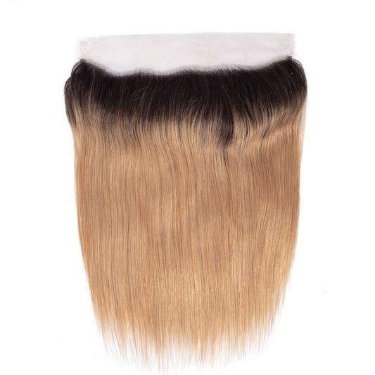 Center Wig Remy Hair 13x4 Color Frontal