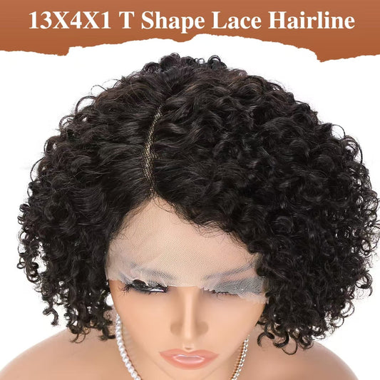 Center Wig Jerry Curly T-Wig Remy Hair