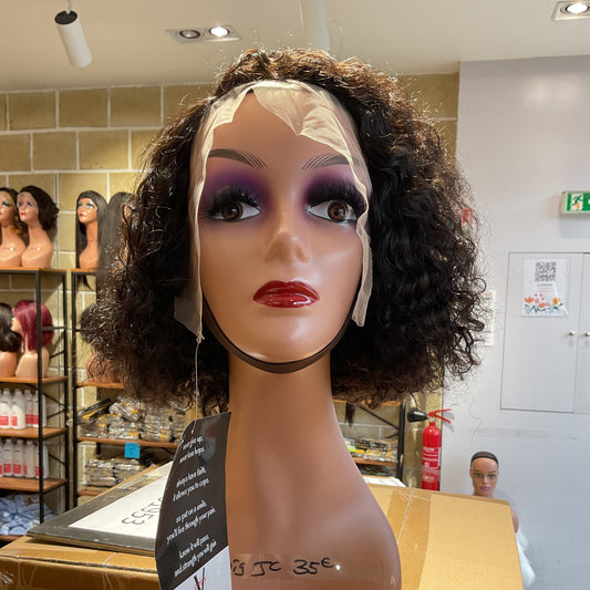 Center Wig Jerry Curly T-Wig Remy Hair