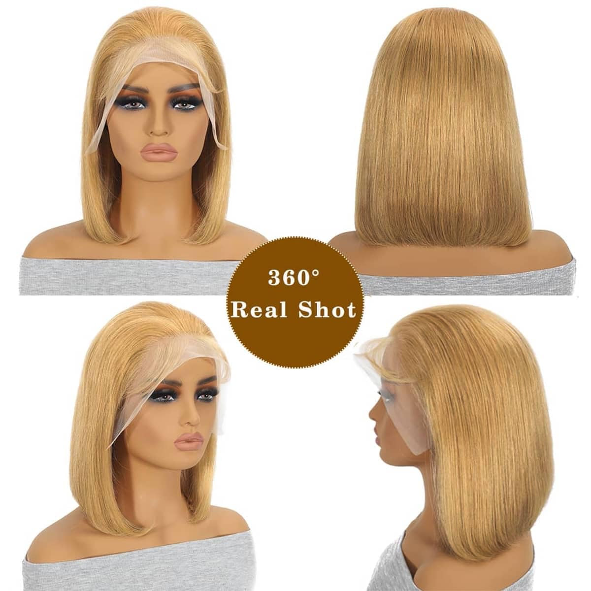 Center Wig 13x4 Promo Bob Wig Remy Hair 12 Inch