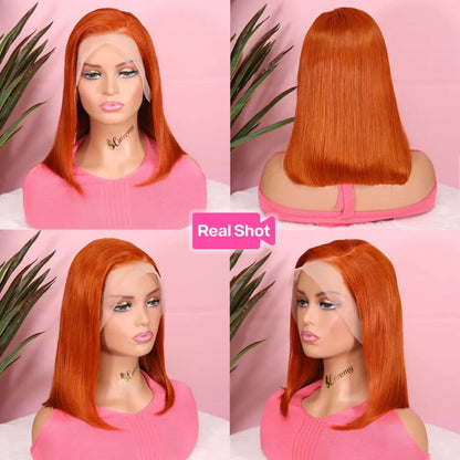 Center Wig 13x4 Promo Bob Wig Remy Hair 12 Inch