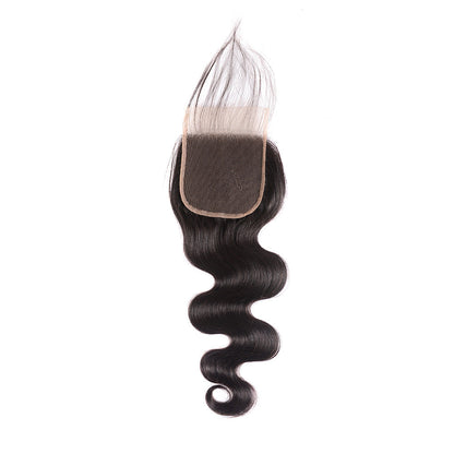 Center Wig Remy Hair 4x4 Body Wave Closure