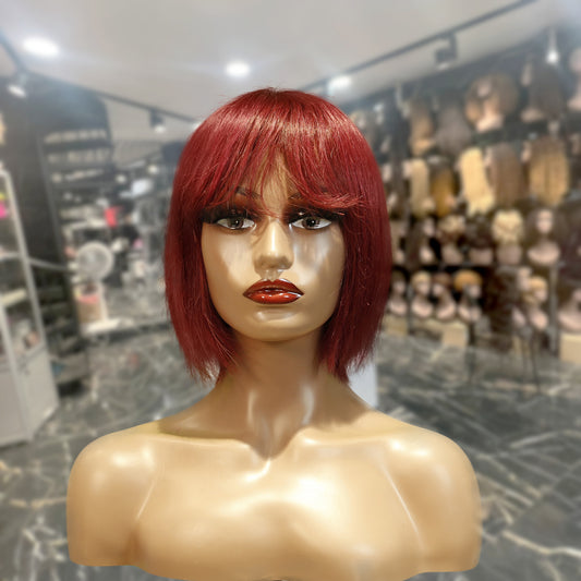 Center Wig Machine-Made Color Wig Remy Hair