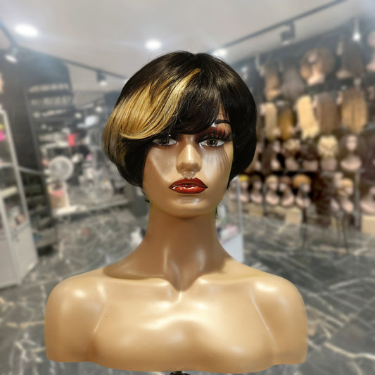 Center Wig Machine-Made #27 Wig Remy Hair H016