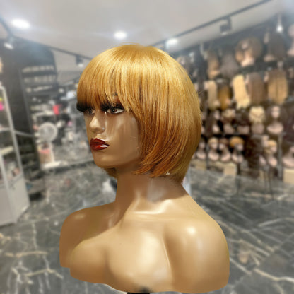 Center Wig Machine-Made Color Wig Remy Hair