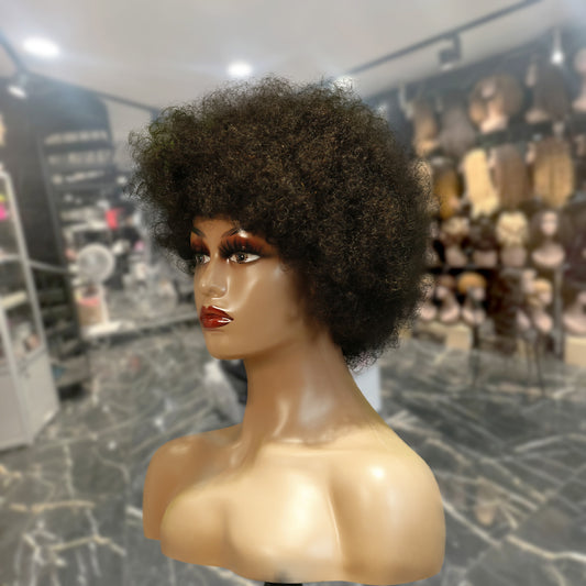 Center Wig Machine-Made Black Wig Remy Hair 2301