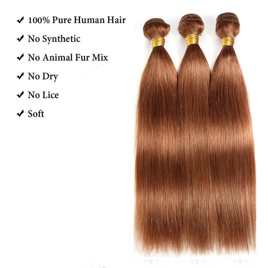 Center Wig Remy Hair 30 Straight Bundles Brazilian weaving