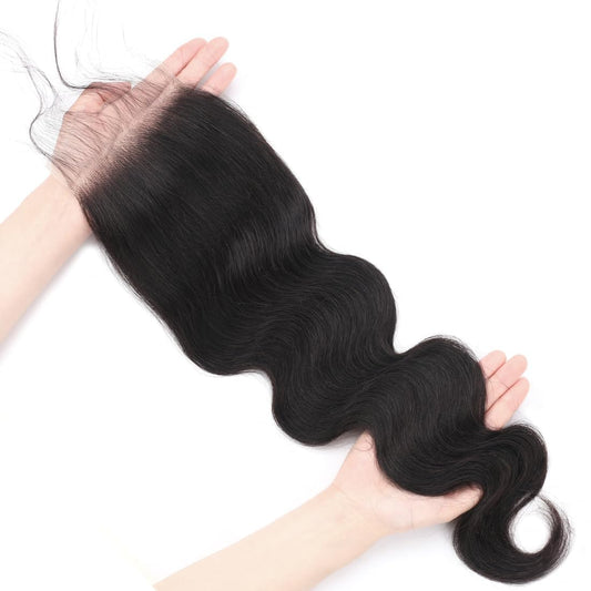 Center Wig Remy Hair 5x5 Body Wave HD Closure