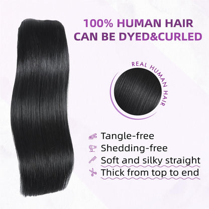 Center Wig Asian Raw Hair Black Straight Hair Extensions