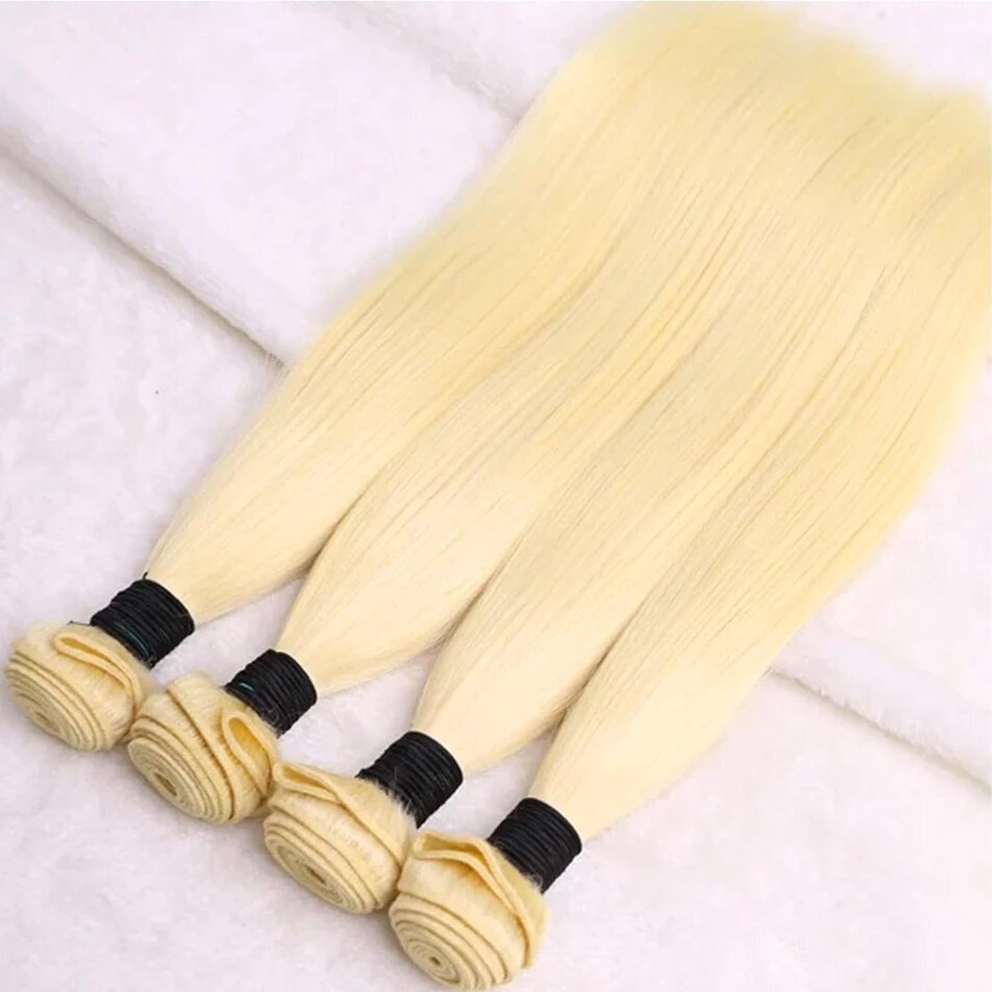 Center Wig Asian Raw Hair #613 Straight Bundles