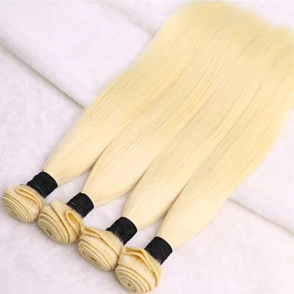 Center Wig Asian Raw Hair #613 Straight Bundles