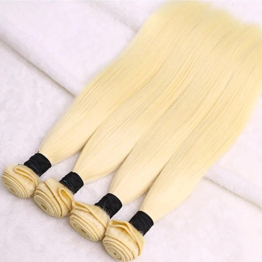 Center Wig Asian Raw Hair #613 Straight Bundles