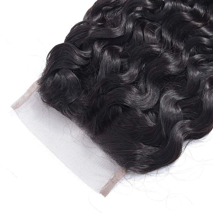 Center Wig Remy Hair 4x4 Water Wave Closure