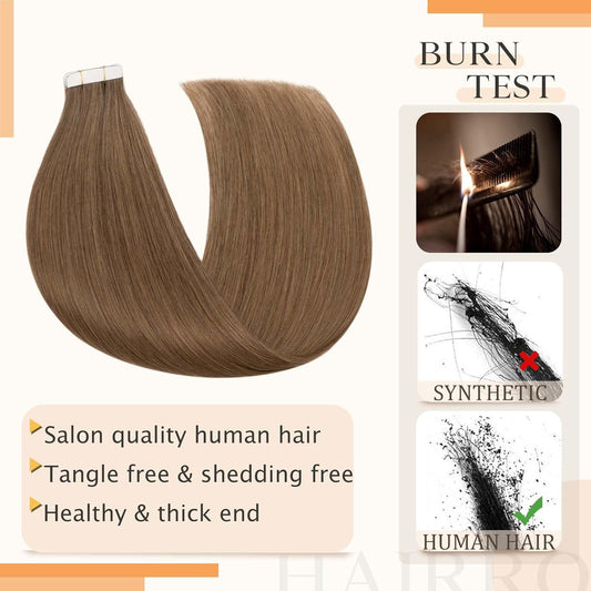 Center Wig Asian Raw Hair #6 Straight Tape In Hair Extensions