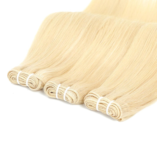Center Wig Asian Raw Hair #613 Straight Hair Extensions