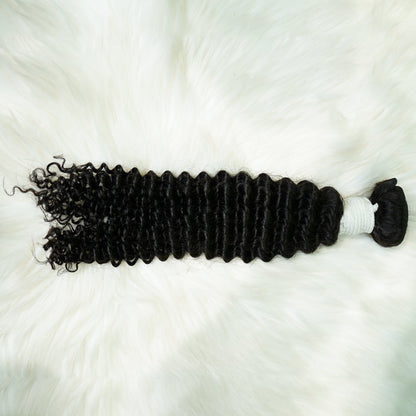 Center Wig Remy Hair Black Kinky Curly Bundles Brazilian weaving