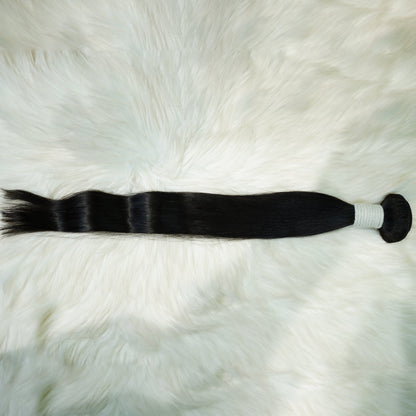 Center Wig Remy Hair Black Straight Bundles Brazilian weaving