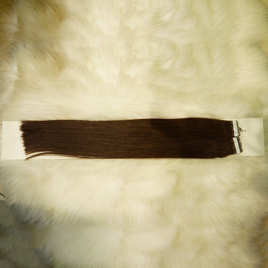 Center Wig Asian Raw Hair #2a Straight Tape In Hair Extensions