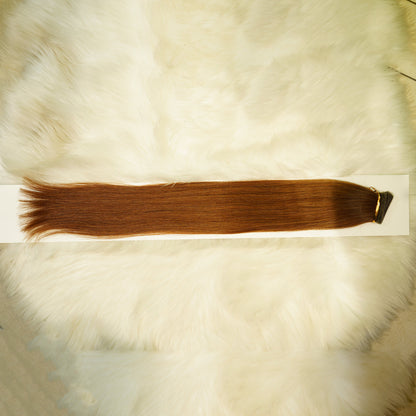 Center Wig Asian Raw Hair Straight Ponytail Hair Extensions