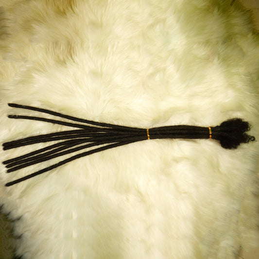 Center Wig Straight Dreadlocks Human Hair Extensions 24 Inch