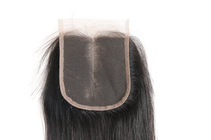 Center Wig Remy Hair 4x4 Straight Closure
