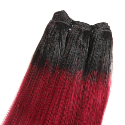 Center Wig Remy Hair 1b99j Straight Bundles Brazilian weaving
