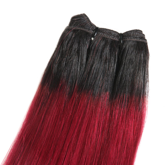 Center Wig Remy Hair 1b99j Straight Bundles Brazilian weaving