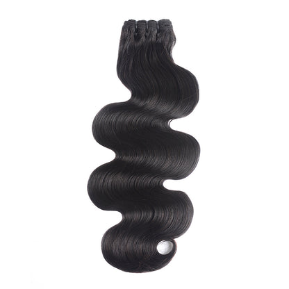 Center Wig Remy Hair Black Body Wave Bundles Laotian Weaving