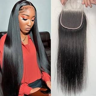 Center Wig Remy Hair 4x4 Straight Closure