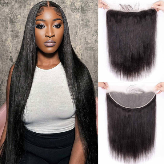 Center Wig Remy Hair 13x4 Straight HD Frontal