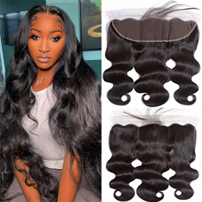 Center Wig Remy Hair 13x4 Body Wave HD Frontal