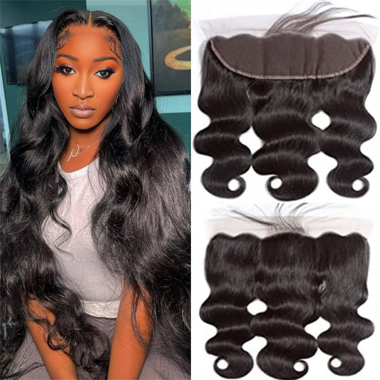Center Wig Remy Hair 13x4 Body Wave HD Frontal