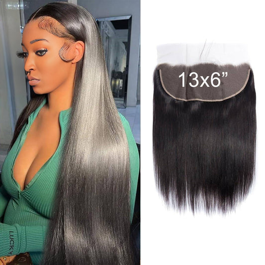 Center Wig Remy Hair 13x4 Straight Frontal